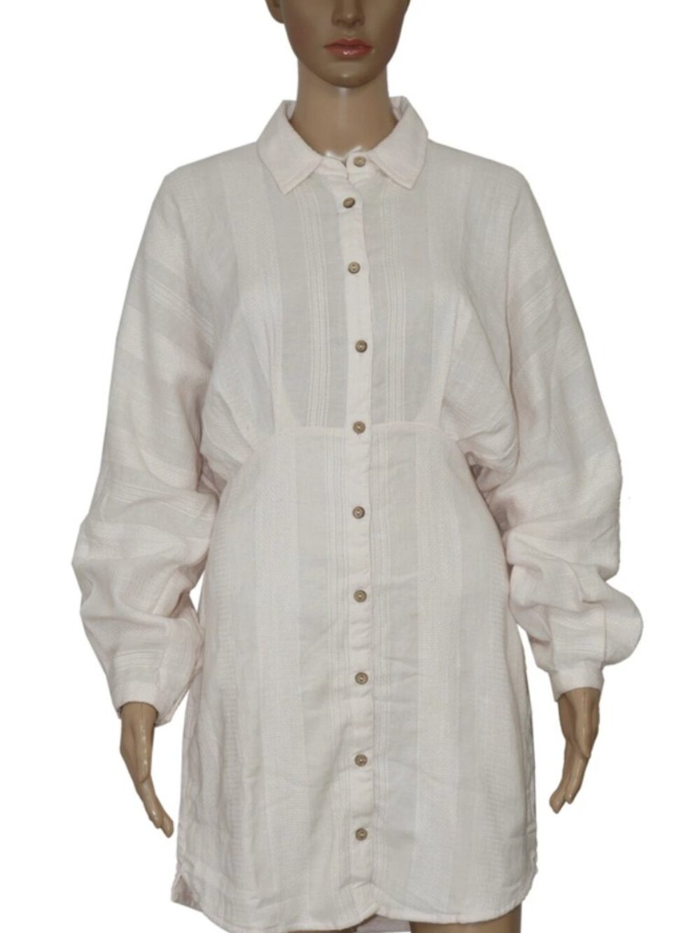 Free People Moni Mini Dress Endless Summer Buttondown Textured S